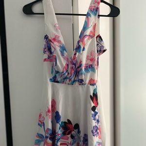 Floral dress with back tie